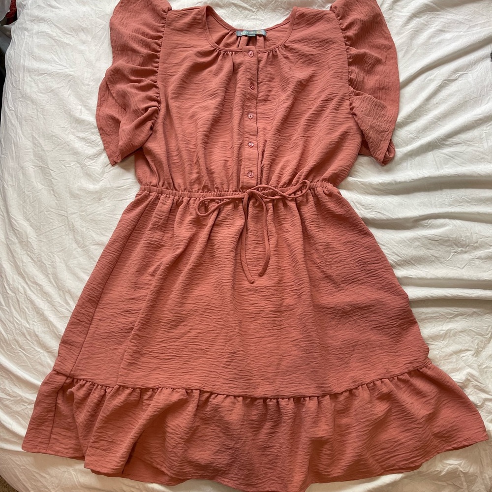 Flowy Flutter Sleeve Dress